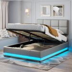 140 x 200 lit coffre avec led, lit 2 personnes avec tête de lit et sommier, cadre de lit 140x200 avec ... 140 x 200 lit coffre avec led, lit 2 personnes avec tête de lit et sommier, cadre de lit 140x200 avec ...