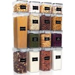 15 bote hermetiques alimentaires plastique, boite conservation cuisine avec couvercle pour cereales