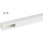 [jamais utilise] lot de 15 goulottes de c�blage longueur 2m planet wattohm viadis 60x60mm fond + couvercle ...