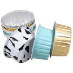 15 moules � muffins jetables en aluminium, pour desserts, pour la cuisine maison, 125 ml