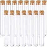 15 pi�ces tube a essai plastique, tube plastique transparent, eprouvette plastique, fiole plastique, ...