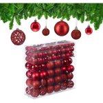 150x boules de nol, paillettes, mates, brillantes, dco sapin, plastique, diamtre 3, 4 et 6 cm, rouges ...