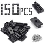 150 pi�ces fixation lame de terrasse composite, 6 mm type t attaches cach�es pour terrasse, noir clips ...