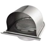 150mm grille aeration de ventilation inox, grille de hotte chemin�e ronde ext�rieur, grille d'a�ration ...