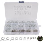 Bluedeer - 150pcs 10tailles pince de durite de conduite de carburant, pince � ressort, collier de serrage ...