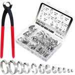 150pcs acier inoxydable 304 6 - 33. 1mm colliers de serrage  simple oreille, collier de serrage pour ...