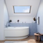 Siko - 150x100 cm laguna fortuna plus baignoire asymtrique en acrylique, gauche + tablier 150 cm + pieds, ...