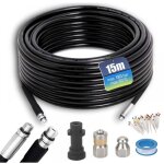 15m tuyau pour nettoyeur haute pression, tuyau d�boucheur canalisation karcher 15m, 180bar 60?, furet ...