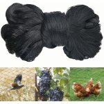 15m x 15m filet anti oiseaux noir, filet oiseaux robuste, filet voliere poulailler, filet de protection ...