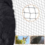 Jamais utilis]15x15m filet anti oiseaux filet voliere - noir filet de protection mailles de 5 par 5 ...