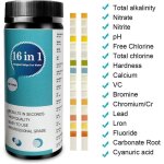 16 en 1 bandelettes de test d'eau potable kit de test d'eau pour le test de qualit� de l'eau � domicile ...