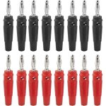 16 pi�ces fiches bananes, 4mm fiche enceinte audio, fiche enceinte audio haut parleur connecteur pour ...