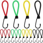 16 pi�ces tendeurs elastique avec crochets, tentes crochet tendeur, crochet de tente de camping sangle ...