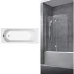Kolo by geberit 160x70 cm ensemble baignoire opal plus universelle + pare baignoire pliable, 2 volets ...