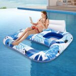 165 x 152 x 55 cm, transat gonflable pour 2 personnes, boue de natation avec dossier en u, sige de ...