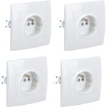 16a 220v prise electrique murale complète - prise murale idéale rénovation - - blanche - 82 x 82 mm - ... 16a 220v prise electrique murale complète - prise murale idéale rénovation - - blanche - 82 x 82 mm - ...