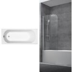 Kolo by geberit - 170x70 cm ensemble baignoire opal plus universelle + pare baignoire pliable, 2 volets ...