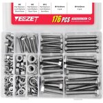 176pcs 304 inox boulons et �crous rondelles assortiment kit m6 m8 m10 industrie machines visserie hexagonal ...