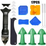 Memkey - 17pcs ensemble d'outils de calfeutrage en silicone, grattoir de truelle en silicone outil de ...