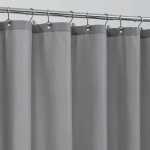 180 cm de largeur 200 cm de hauteur, rideau de douche gris clair uni en polyester �paissi imperm�able ...