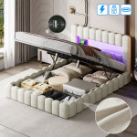 180 x 200 cm lit coffre, lit capitonn� lit de sol avec sommier et t�te de lit, lit bas lit 180x200 avec ...