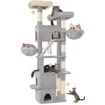 185 cm arbre � chat, grande tour � chat pour chats d'int�rieur