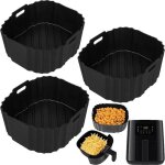 18cm air fryer accessoires, 3 pi�ces moule silicone airfryer pour philips 3000 l 4, 1l (hd9252, hd9255) ...
