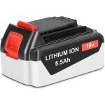 18v 5, 5ah batterie lithium lion bl4018 compatible avec black + decker tous les outils 18v pour bl2018 ...