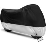 190t housse de moto exterieur 3xl, 265x105x125cm, couverture imperm�able en polyester r�sistant aux d�jections ...