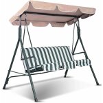 (191x132 cm beige)toit de rechange pour balancelle de jardin anti - uv, toit balancelle en tissu oxford ...