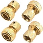 (19mm) lot de 4 raccords rapides en laiton pour tuyau d'arrosage, 3 / 4 , buse pour cuisine, jardin, ...