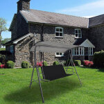 1pcs (138x50x50 cm, gris)housse de si�ge de balancelle, toile de balancelle jardin, imperm�able couverture ...