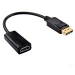 1pc adaptateur displayport vers hdmi, convertisseur dp (display port) m�le vers hdmi femelle avec audio ...