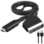 1pc adaptateur p�ritel hdmi, xu, convertisseur avec c�ble scart pour hd tv 720p / 1080p, audio vid�o ...