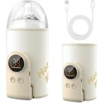 1pcs chauffe biberon portable sans fil, 8000 mah chauffe biberon nomade, chauffe biberon usb, 6 niveaux ...