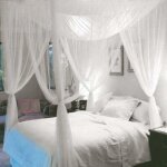 1pc moustiquaire pour lit double, couvre - lit rectangulaire, grande moustiquaire d't simple noire, ...