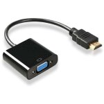 1pc noir adaptateur hdmi vers vga adaptateur convertisseur m�le vers fem 1080p pour tablette pc portable ...
