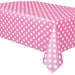 1pc (rose)nappe toile rectangulaire 137 x 183 cm à pois 1pc (rose)nappe toile rectangulaire 137 x 183 cm à pois