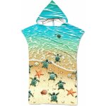Serbia - 1pc serviettes de plage poncho de bain bleu tortue pour adultes, grande taille anti - sable ...