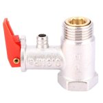 1pc soupape de s�curit� chauffe - eau contrle de d�charge de pression laiton nickel� 0. 9mpa g1 / 2in ...