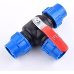 1pcs tuyau d'eau plastique coiffe de coiffe de bille � rotule � 3 voies connecteur rapide t type pvc ...