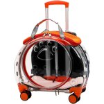 Flasidu 1pcs valise à roulettes pour animaux de compagnie avec trous de ventilation transparents et roues ... Flasidu 1pcs valise à roulettes pour animaux de compagnie avec trous de ventilation transparents et roues ...