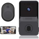 1pcssonnette vid�o � distance sans fil, intelligente, interphone domestique, vision nocturne hd, chargement ...