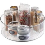 1plateau tournant pour �pices ?carrousel cuisine en plastique r�sistant avec rebords �lev�s ? accessoire ...