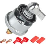 1x coupe batterie 12v - 48v, 200a interrupteur isolateur de batterie avec bornes en cuivre, commutateur ...