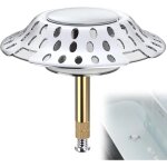 2 en 1 bouchon baignoire, bouchon de baignoire universel diamtre 72mm, bonde baignoire bouchon de bain ...