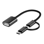 2 - en - 1 otg adaptateur usb c / micro vers usb, usb c vers usb femelle, cble adaptateur micro vers ...