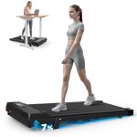 2 en 1 tapis de course, 1 - 8km / h walking pad, tapis de marche bureau, treadmill compact pour la maison ...