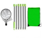Gabrielle - 2. 4m cueille fruit telescopique, ramasse pomme inox et sac de rangement, poteau rglable ...