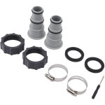 2 adaptateurs de tuyau de piscine avec collier de remplacement, adaptateur de tuyau de pompe � connexion ...